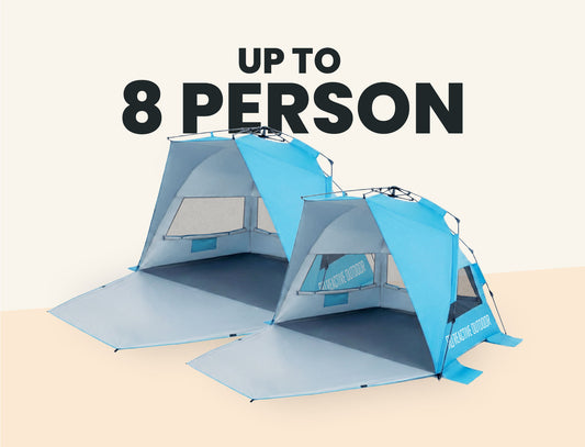 1 Small-Sized + 1 Large-Sized 3 Secs Cabana (Up to 8 Person, US)