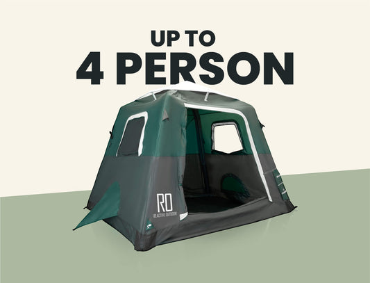 Small-Sized 2 Step Cabin Tent + FREE Camping Tarp (Up To 4 Person)