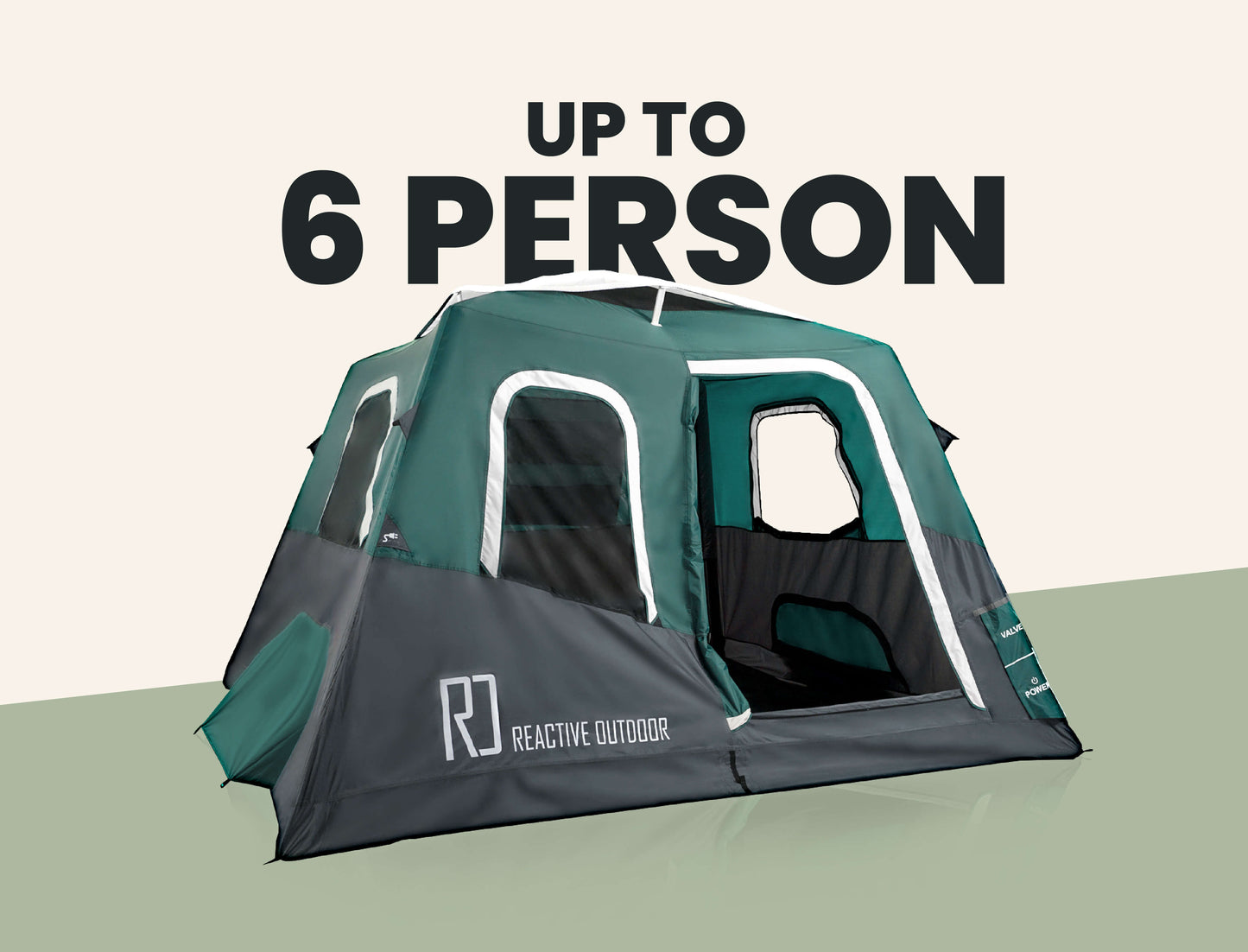 Large-Sized 2-Step Cabin Tent + FREE Camping Tarp (Up To 6 Person)