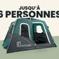 2-Step Cabin Tent – Grande taille + Bâche de camping OFFERTE (jusqu’à 6 personnes, FR).