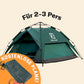 Großes 3-Sekunden-Zelt + GRATIS Campingplane (für 2-3 Personen, DE)