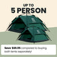 1 Small-Sized + 1 Large-Sized 3 Secs Tent + 2 FREE Camping Tarps (Up to 5 Person)