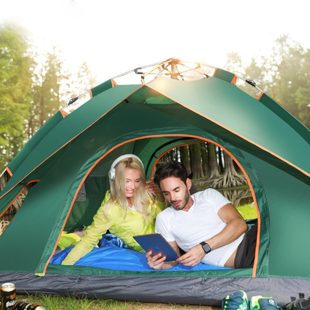 Instant Pop Up Camping Tent Family 2 4 Person Auto Tent Waterproof